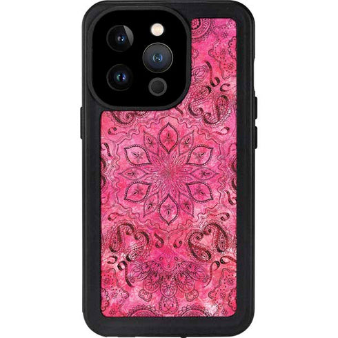 Pink Zen Ginseng iPhone 15 Pro Waterproof Case